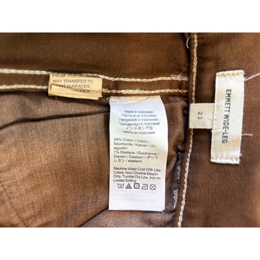 NWOT Madewell Jeans Womens Size 23 Emmett Wide-Leg Boho Dried Acorn Pants - Picture 8 of 12